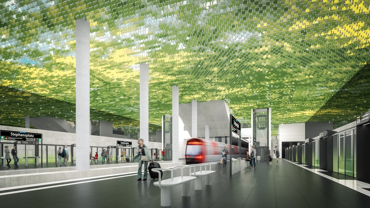 Sweco gewinnt Architekturwettbewerb für U-Bahn-Haltestelle Stephansplatz (U5) in Hamburg - Foto: presseportal.de