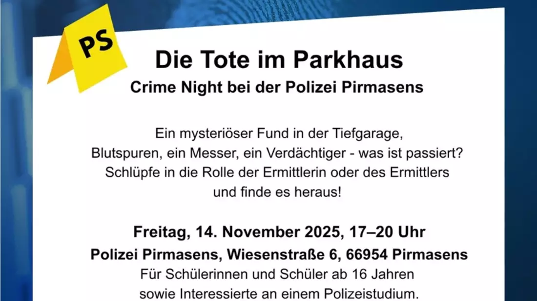 POL-PDPS: Zweite landesweite Crime Night der Polizei Rheinland-Pfalz am 14. November 2025 - Bild: presseportal.de