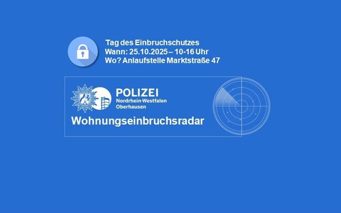 POL-OB: Wohnungseinbruchsradar in Oberhausen - Foto: presseportal.de