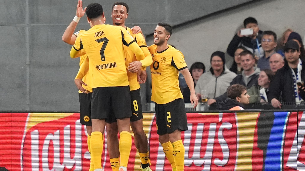 Bejubelt sein Tor: Felix Nmecha. - Foto: Marcus Brandt/dpa