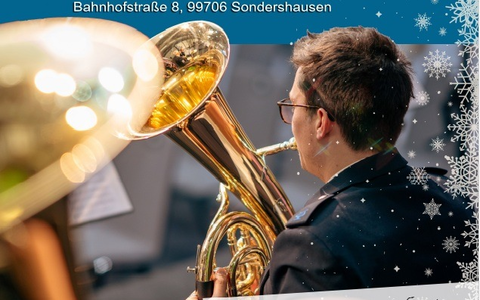 LPI-NDH: Weihnachtliche Klänge mit dem Polizeiorchester Thüringen in der Franzbergschule - Foto: presseportal.de