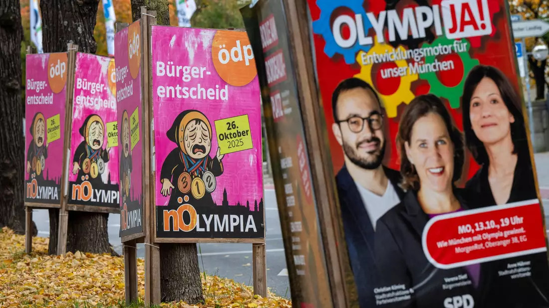 In München warben Befürworter und Gegner intensiv um eine Olympia-Bewerbung. (Archivfoto) - Bild: Peter Kneffel/dpa