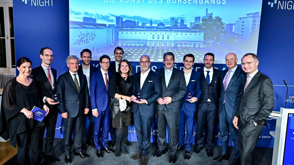 IPO Night 2025 in Frankfurt: Pfisterer, Vossloh und Isar Aerospace sind die Award-Gewinner - Foto: presseportal.de