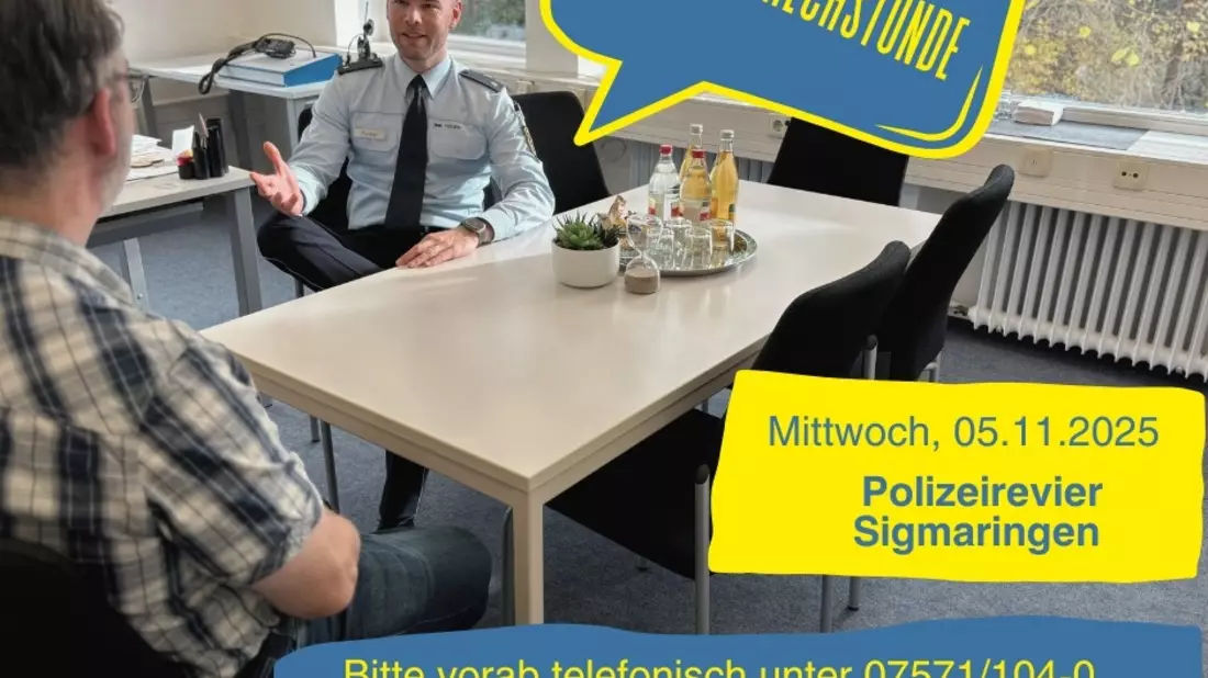 PP Ravensburg: Im Gespräch bleiben - Bürgersprechstunde beim Polizeirevier Sigmaringen - Bild: presseportal.de