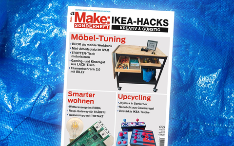Make: Erstes Sonderheft zu kreativen Ikea-Hacks / Servierwagen wird zum mobilen Arbeitstisch - Foto: presseportal.de