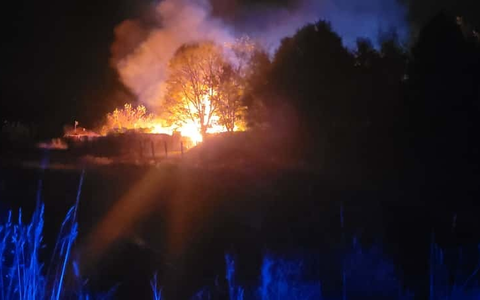 LPI-NDH: Gartenlaube niedergebrannt - Foto: presseportal.de