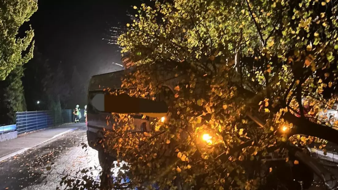 FFW Schiffdorf: 23-jähriger Bremerhaven fährt mit Transporter über Verkehrsinsel - Bild: presseportal.de