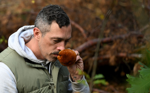 Moritz Schmid unterwegs in seinem Heimatwald. - Foto: Lilli Förter/dpa