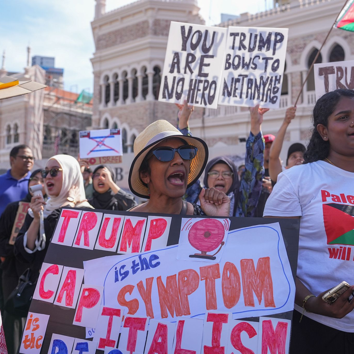 In Kuala Lumpur kam es zu Protesten gegen den Trump-Besuch. - Foto: Azneal Ishak/AP/dpa