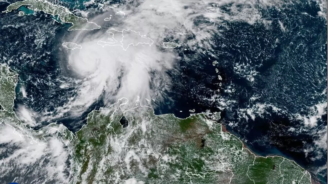 Hurrikan «Melissa» hat die höchste Hurrikan-Kategorie 5 erreicht. - Bild: Uncredited/NOAA via AP/dpa