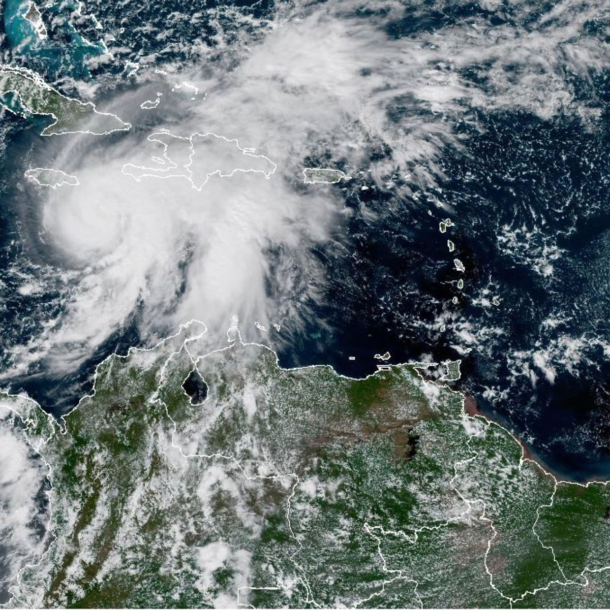 Hurrikan «Melissa» hat die höchste Hurrikan-Kategorie 5 erreicht. - Foto: Uncredited/NOAA via AP/dpa