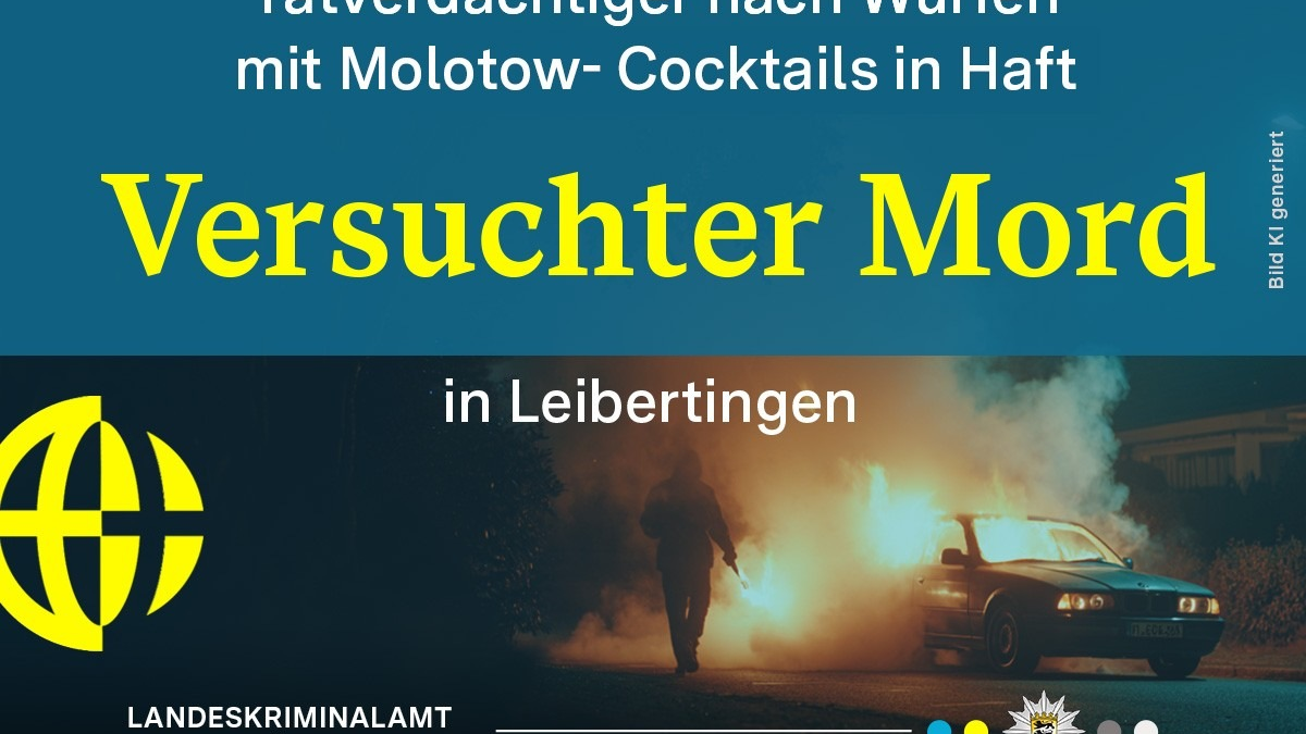 LKA-BW: Gemeinsame Pressemitteilung der Staatsanwaltschaft Hechingen und des Landeskriminalamts: Tatverdächtiger nach schwerer Brandstiftung und versuchtem Mord in Leibertingen in Untersuchungshaft - Foto: presseportal.de