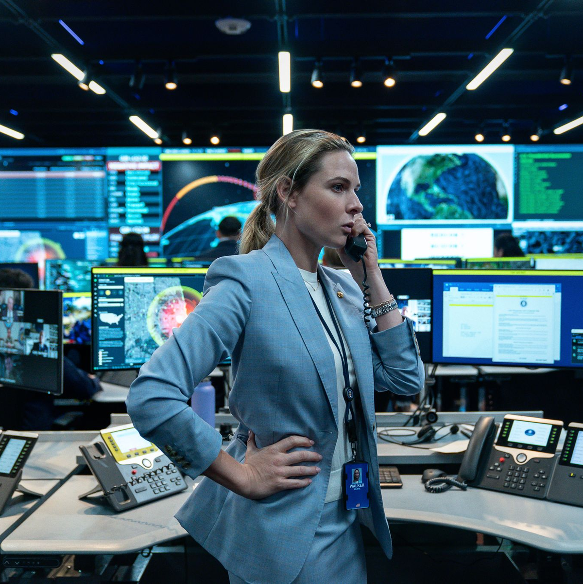 Rebecca Ferguson als Captain Olivia Walker in einer Szene des Films «A House of Dynamite». (Handout) - Foto: Eros Hoagland/Netflix/dpa