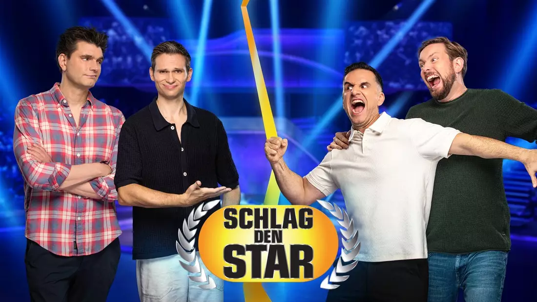 Lutz van der Horst Fabian Köster Özcan Cosar Bastian Bielendorfer Schlag den Star - Bild: Joyn/Steffen Z. Wolff, presseportal.de