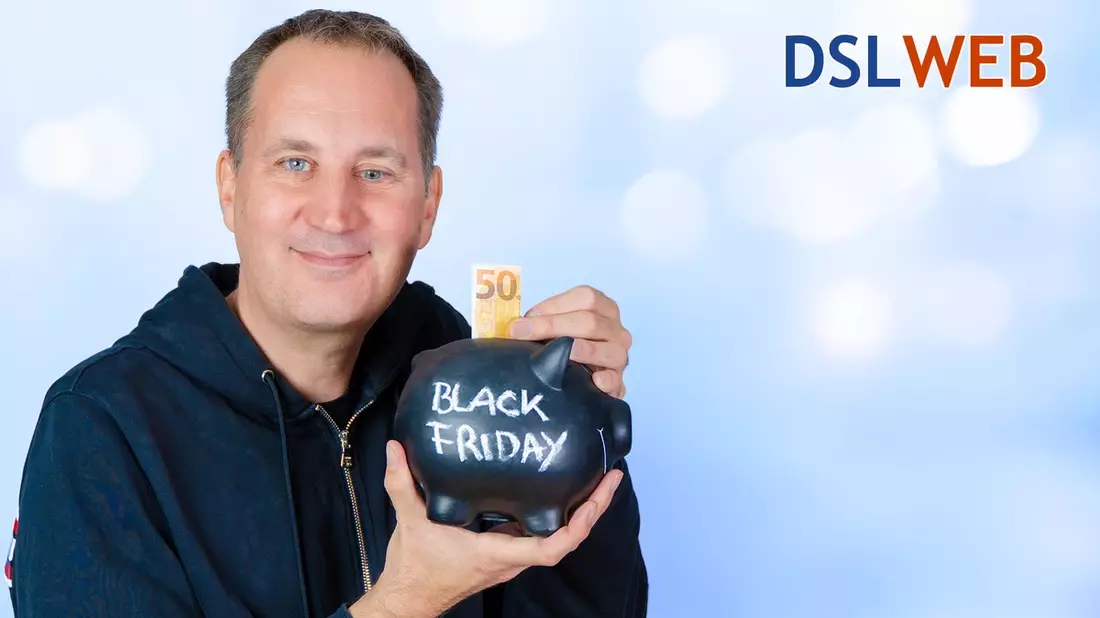Black Friday 2025: DSLWEB empfiehlt, Internetangebote am Durchschnittspreis zu messen - Bild: presseportal.de