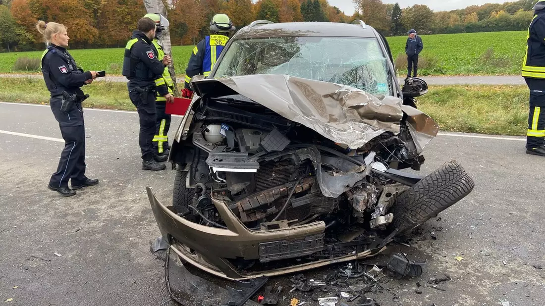 POL-STD: Vier Verletzte bei Frontalzusammenstoß auf der Landesstraße 123 in der Gemarkung Horneburg - Bild: presseportal.de