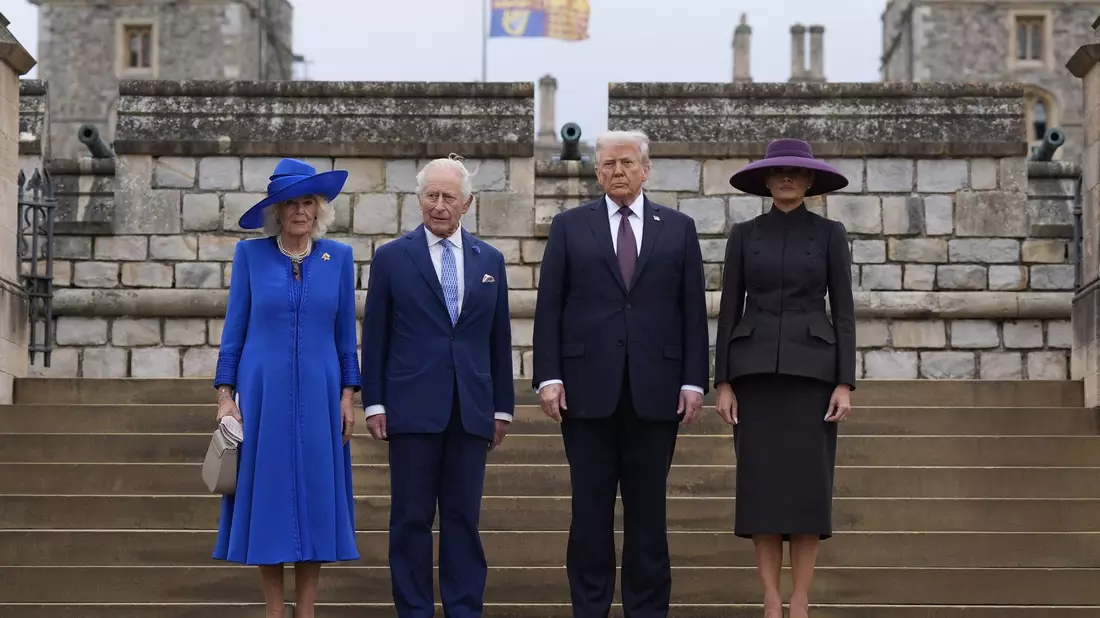 Beim Staatsbesuch der Trumps hatte Prinz Andrew seine Titel noch.  - Bild: Andrew Matthews/PA Wire/dpa