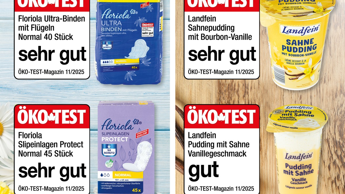 Vanillepudding und Hygieneprodukte von NORMA überzeugen in der November-Ausgabe von ÖKO-TEST / Dreimal 