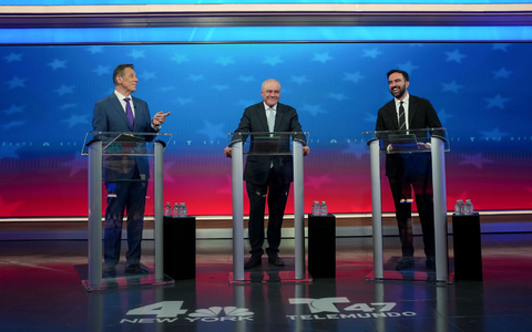 Cuomo, Sliwa, Mamdani: Die drei Kandidaten, die Bürgermeister von New York werden wollen. (Archivbild) - Foto: Angelina Katsanis/POOL AP/AP/dpa