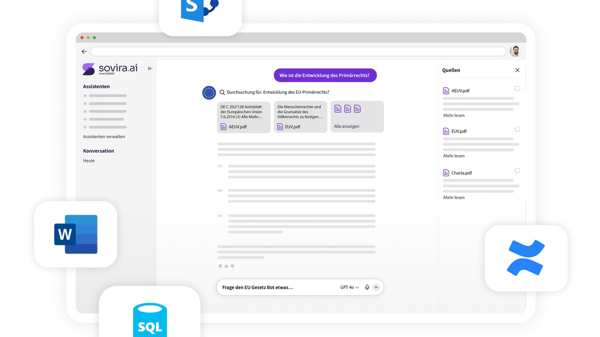 Volle Datenkontrolle: sovira.ai von CONET ermöglicht souveräne KI-Assistenten für Behörden und Unternehmen - Foto: presseportal.de