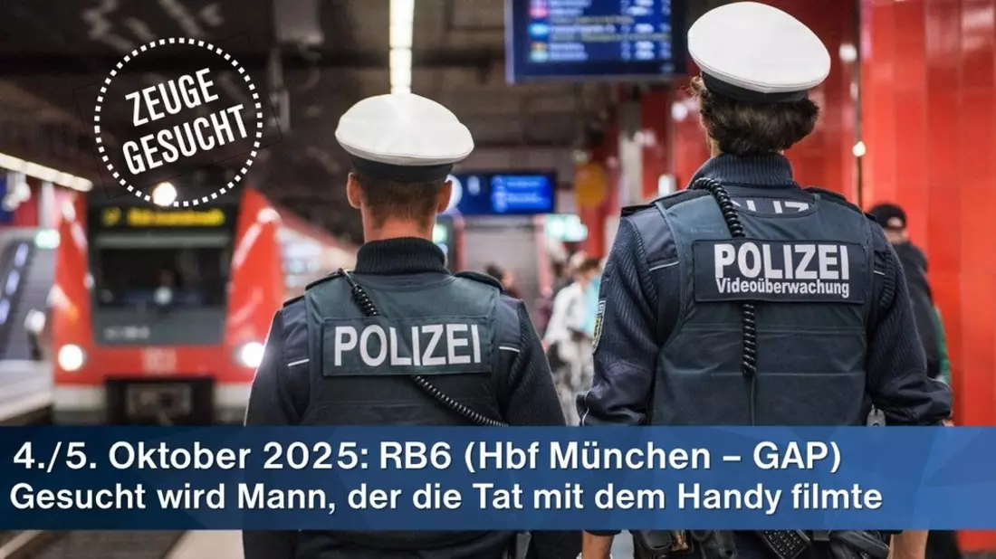 Bundespolizeidirektion München: Zeugenaufruf mit Oktoberfestbezug - Bundespolizei sucht Handy-Filmer - Bild: presseportal.de