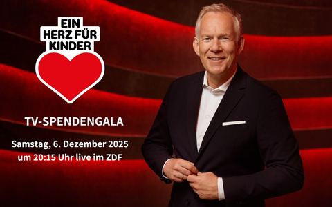 Ein Herz für Kinder: Am 6. Dezember 2025 zeigt das ZDF zum 25. Mal die TV-Spendengala für Kinder in Not / Jubiläumssendung mit Andrea Berg, Roland Kaiser und Santiano / Moderation Johannes B. Kerner - Foto: presseportal.de