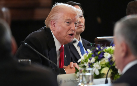 Kasachstan ist nach Worten Trumps das erste Land seiner zweiten Amtszeit, das den Abraham-Abkommen beigetreten sei - «das erste von vielen».  - Foto: Jacquelyn Martin/AP/dpa