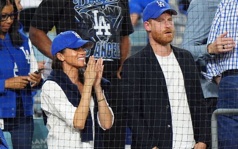 Beim Spiel der L.A. Dodgers gegen die Toronto Blue Jays hatten Harry und Meghan deutlich ihre Unterstützung für das Team aus Los Angeles gezeigt. (Archivbild) - Foto: Frank Gunn/The Canadian Press via AP/dpa