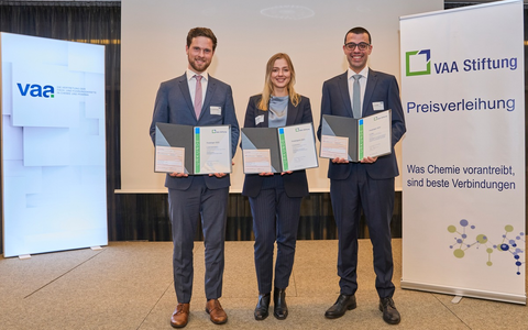 Exzellente Ideen für eine starke Industrie: VAA Stiftung zeichnet vier Nachwuchsforschende aus - Foto: presseportal.de