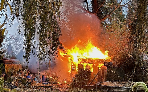 FW Bremerhaven: Feuer in Kleingartengebiet - Foto: presseportal.de