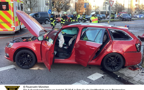 FW-M: Kleinkind bei schwerem Verkehrsunfall verstorben(Berg am Laim) - Foto: presseportal.de