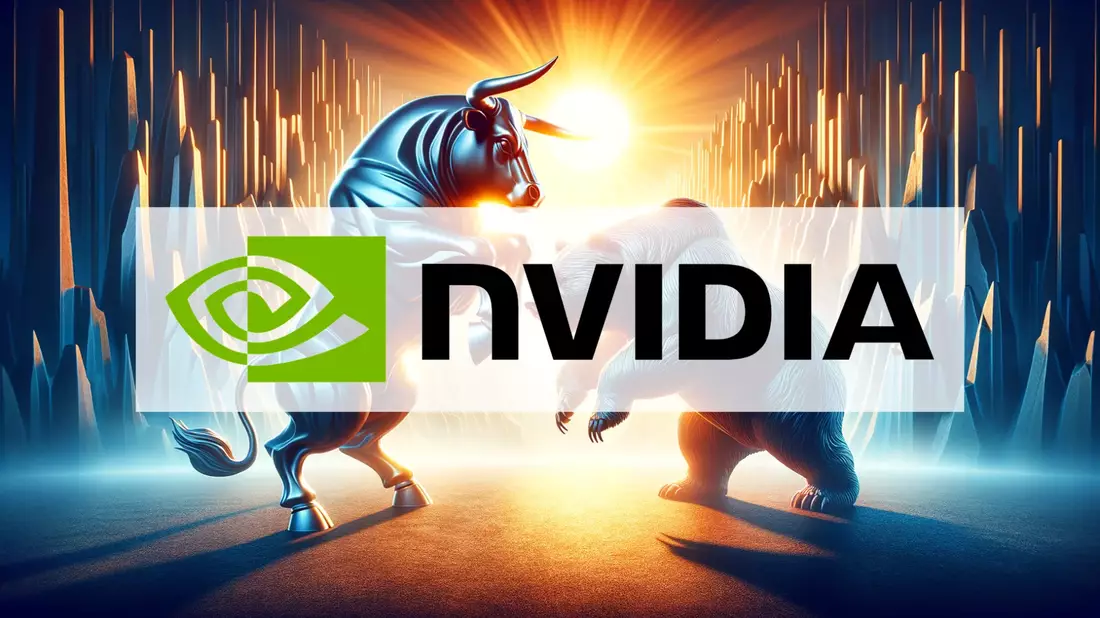 Nvidia Shares Face Pressure Ahead of Earnings Report Illustration mit AI erstellt übermittelt durch boerse-global.de