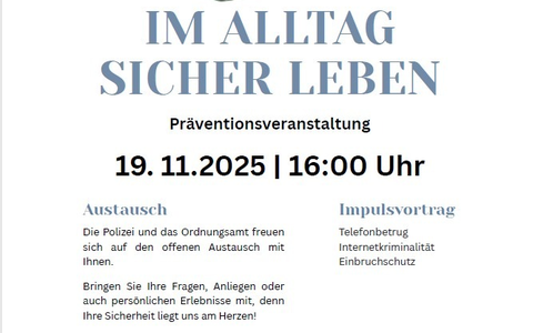 POL-PPKO: Präventionsveranstaltung Im Alltag sicher leben - Foto: presseportal.de