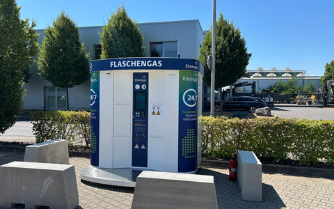 Rheingas Flaschengasautomat in Monheim erfolgreich gestartet / Komfort und Versorgungssicherheit rund um die Uhr - Foto: presseportal.de