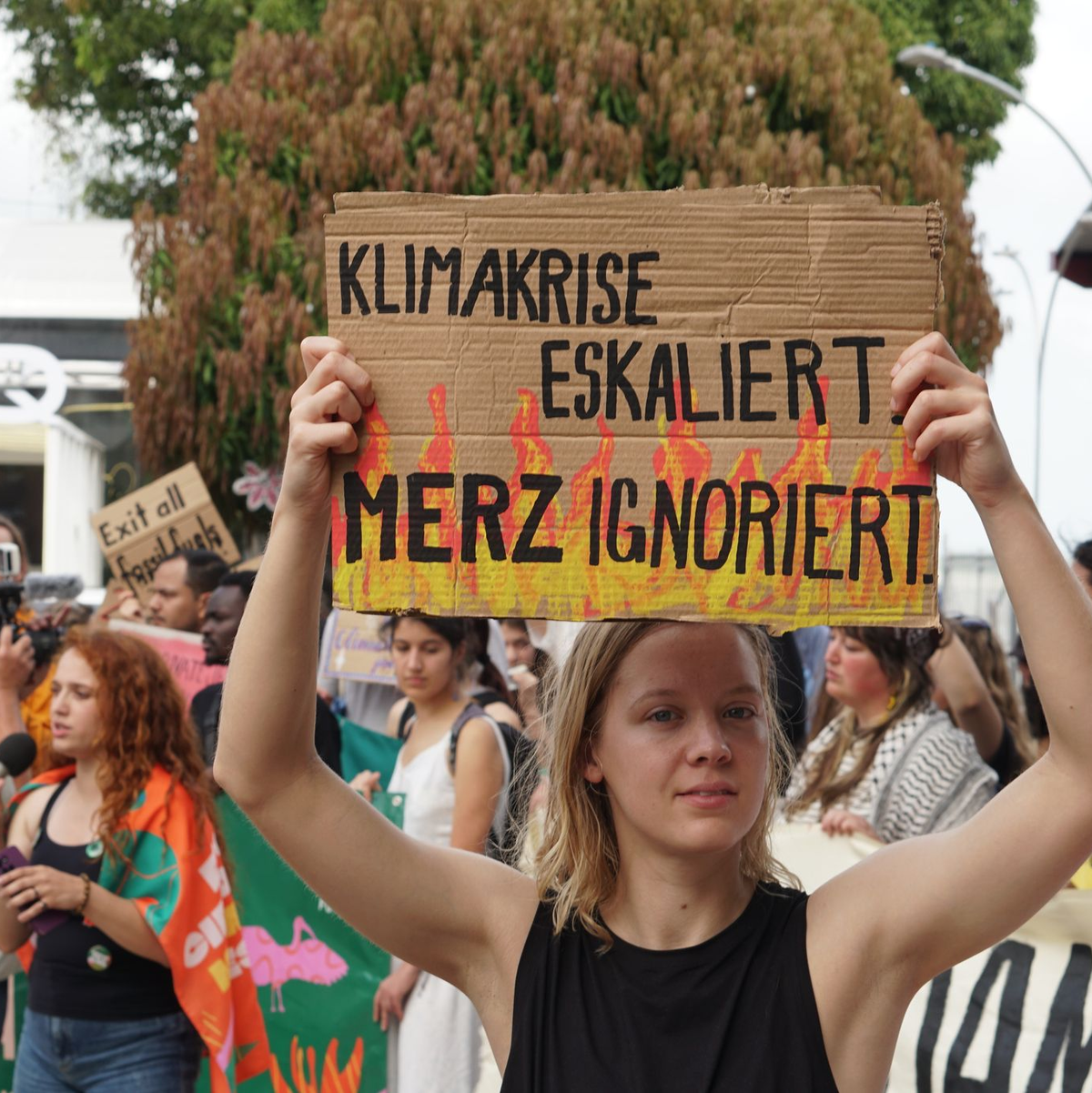 Die deutsche Klimaaktivistin Carla Reemtsma hält den Einfluss fossiler Lobbyisten auf der Konferenz für ein ernsthaftes Problem. - Foto: Larissa Schwedes/dpa