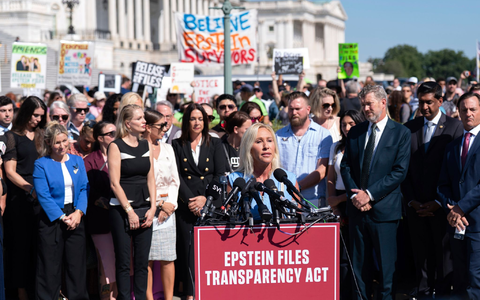 Greene wirft Trump eine «schwere Fehleinschätzung» in der Epstein-Affäre vor. - Foto: Jose Luis Magana/AP/dpa