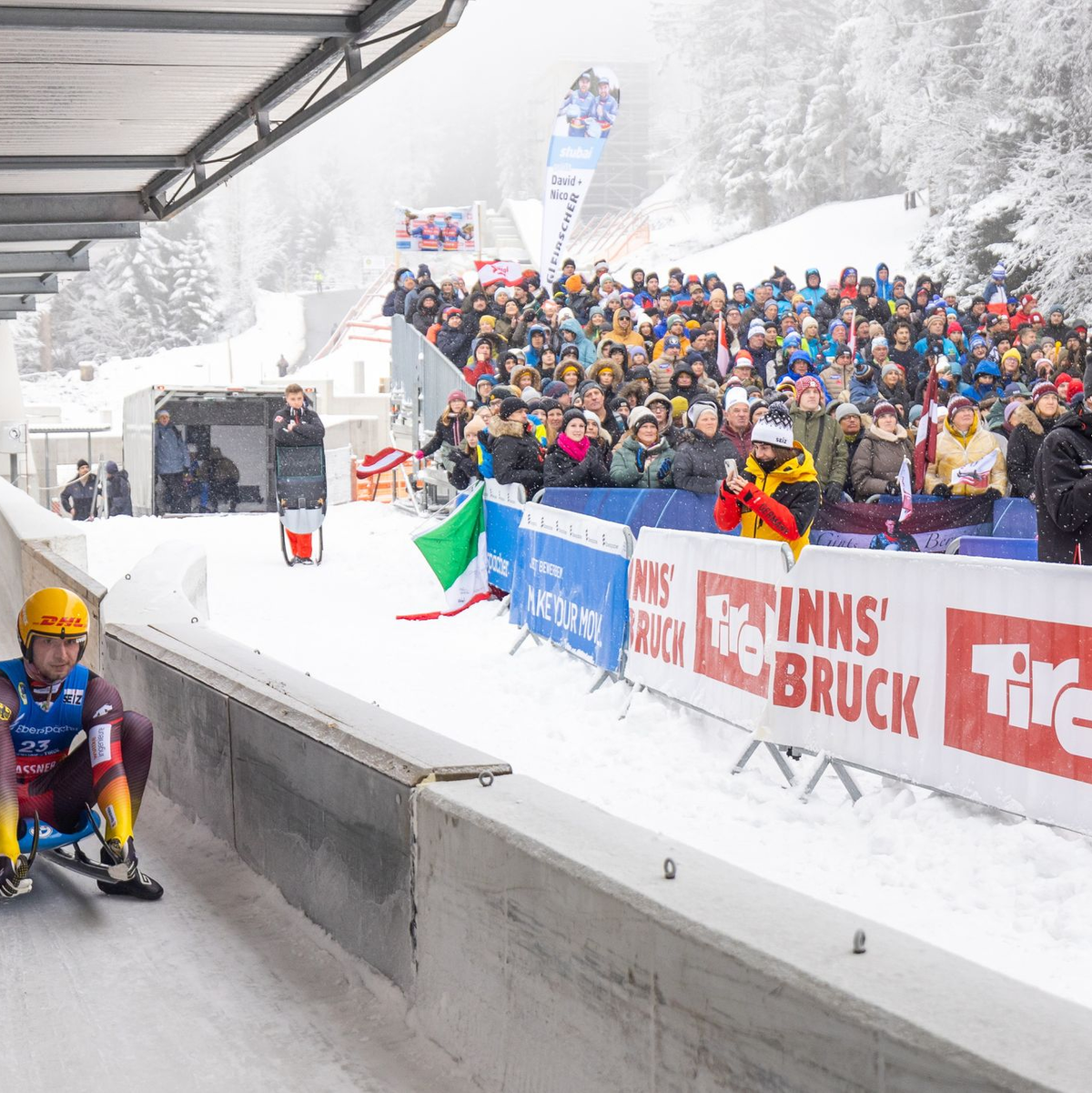 Der Eiskanal ist im unteren Abschnitt neu gebaut worden und wird nun wegen technischer Mängel nicht freigegeben. (Archivbild) - Foto: Expa/Johann Groder/APA/dpa