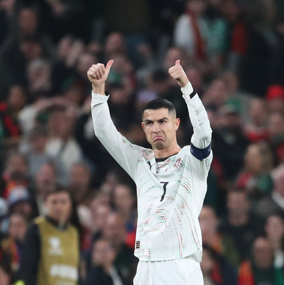 Fehlt nach Roter Karte: Cristiano Ronaldo. - Foto: Peter Morrison/AP/dpa