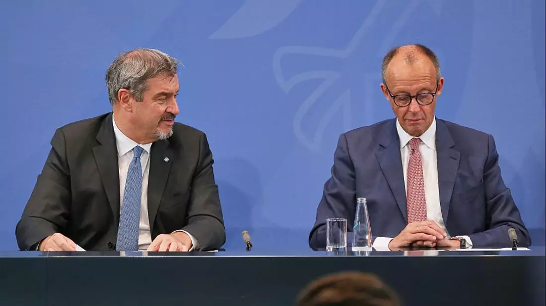 Markus Söder und Friedrich Merz (Archiv) - Bild: über dts Nachrichtenagentur