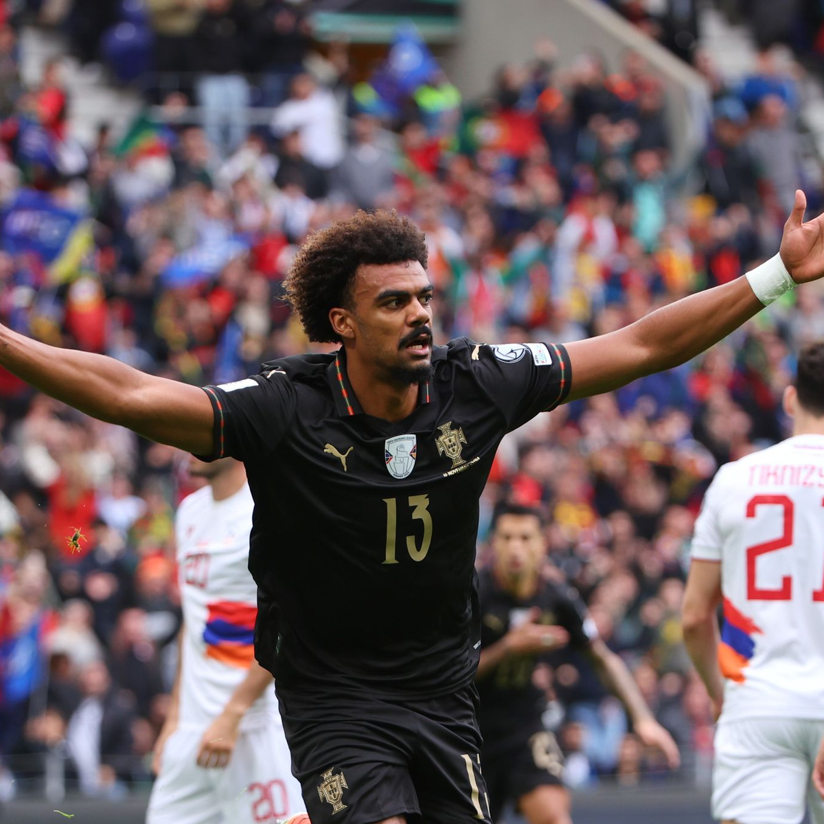 Auch Goncalo Ramos reihte sich in Portugals Torschützenliste ein.  - Foto: Luis Vieira/AP/dpa
