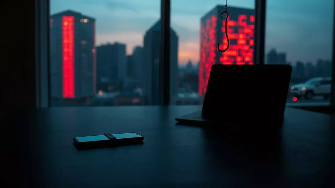 Cyberangriffe mit KI: Neue Phishing-Welle bedroht Smartphone-Nutzer Illustration mit AI erstellt übermittelt durch boerse-global.de