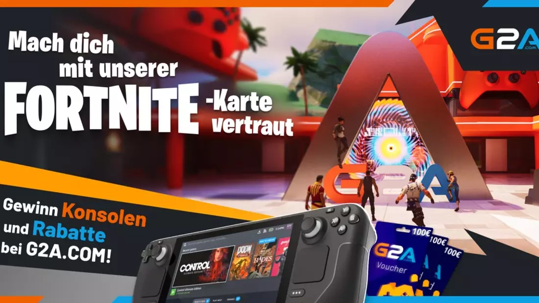 G2A.COM startet mit seiner ersten Fortnite-Map in ein neues Abenteuer / Spielerinnen können bis zum 31. Dezember Steam Decks und exklusive G2A.COM-Prämien gewinnen - Bild: presseportal.de