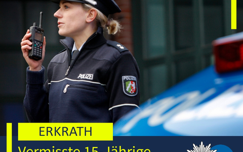 POL-ME: Vermisste 15-Jährige wohlbehalten angetroffen - 2511070 - Foto: presseportal.de