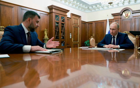 Der von Moskau eingesetzte Besatzungschef für Donezk, Denis Puschilin, hat nach ukrainischen Drohnenangriffen auf Wärmekraftwerke den regionalen Notstand ausgerufen. (Archivbild) - Foto: Gavriil Grigorov/Pool Sputnik Kremlin/AP/dpa