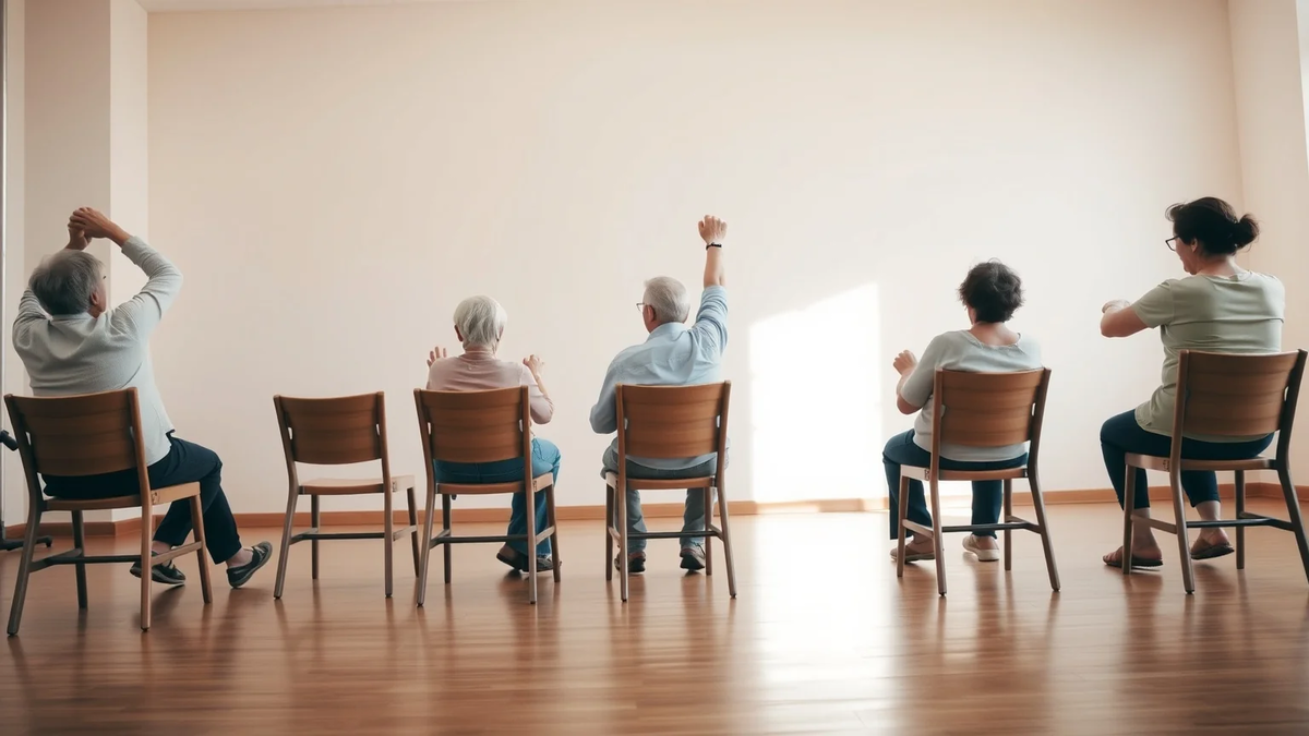 Stuhlgymnastik: Sanfte Bewegung hält Senioren fit - Foto: über boerse-global.de