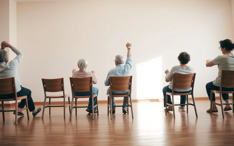 Stuhlgymnastik: Sanfte Bewegung hält Senioren fit - Foto: über boerse-global.de