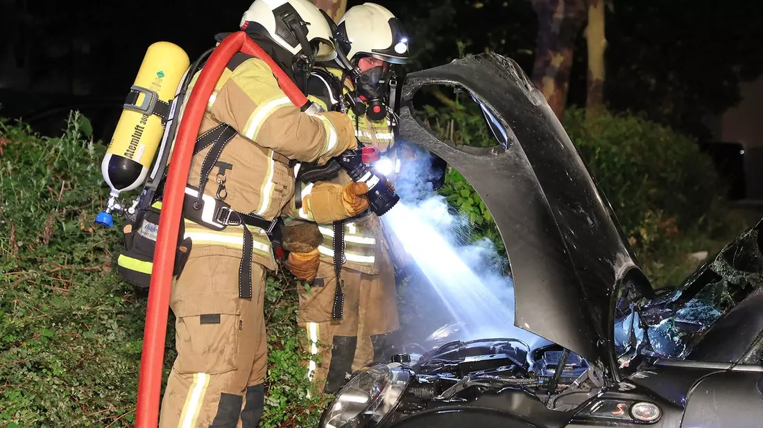FW Dresden: Fahrzeugbrände in der Nacht halten die Feuerwehr auf Trab - Bild: presseportal.de
