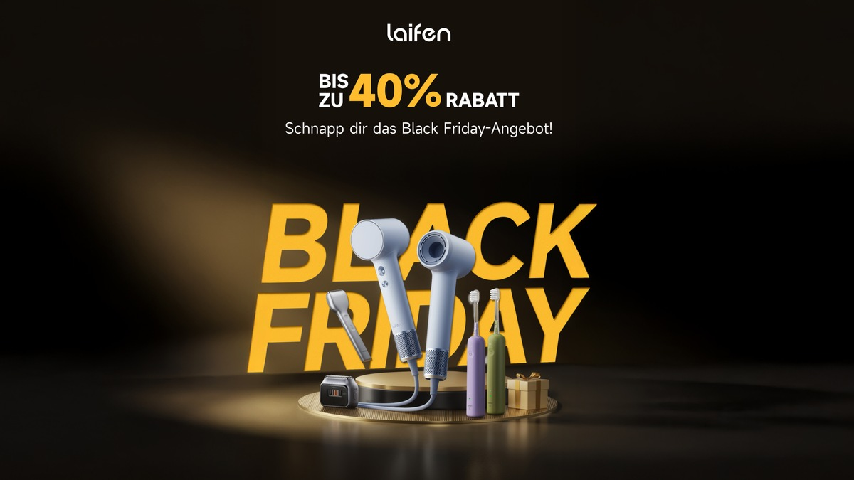 Exklusive Black Friday Deals: / Vier Wochen lang die besten Beauty-Schnäppchen von Laifen sichern - Rabatte bis zu 40 Prozent! - Foto: presseportal.de