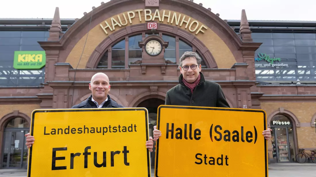 Ob Halle oder Erfurt ist den Beteiligten nach eigenen Angaben egal.  - Bild: Michael Reichel/dpa