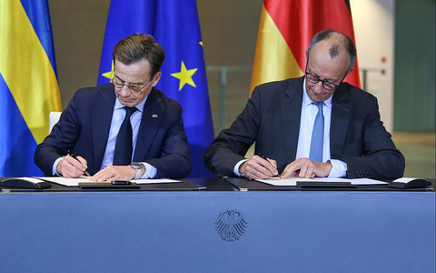 Ulf Kristersson und Friedrich Merz am 19.11.2025 - Foto: über dts Nachrichtenagentur